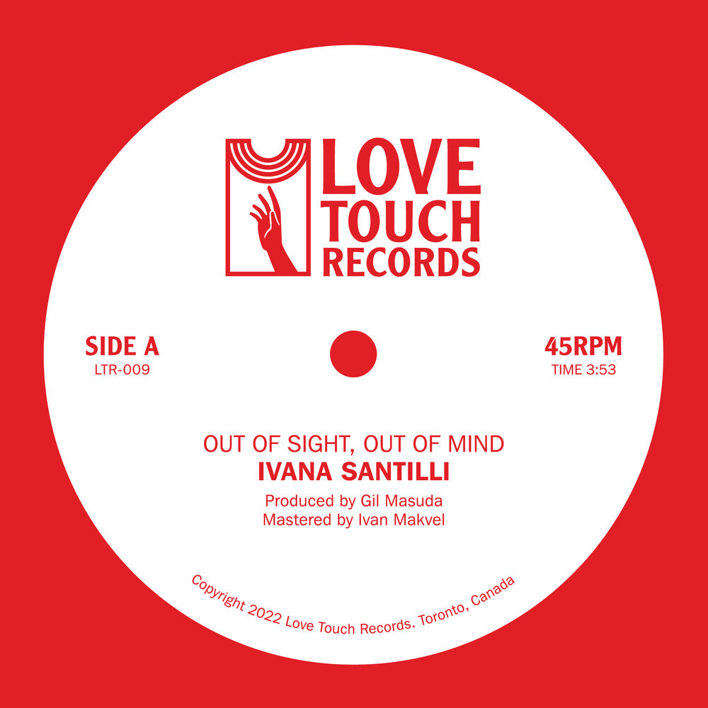 the album cover for Ivana Santilli - Out Of Sight, Out Of Mind B/W Air Of Love