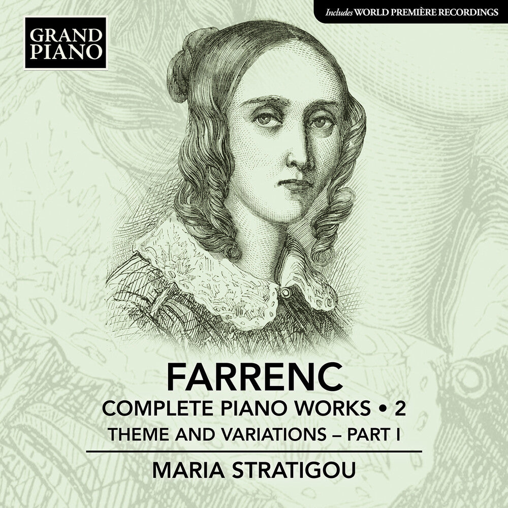 the album cover for Farrenc / Stratigou - Complete Piano Works, Vol. 2 - Variations