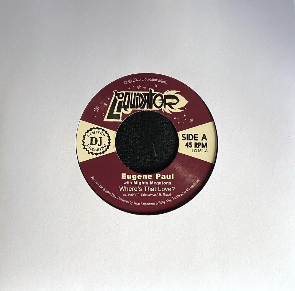 the album cover for Eugene Paul & Mighty Megatons - Where Is That Love (Spa)