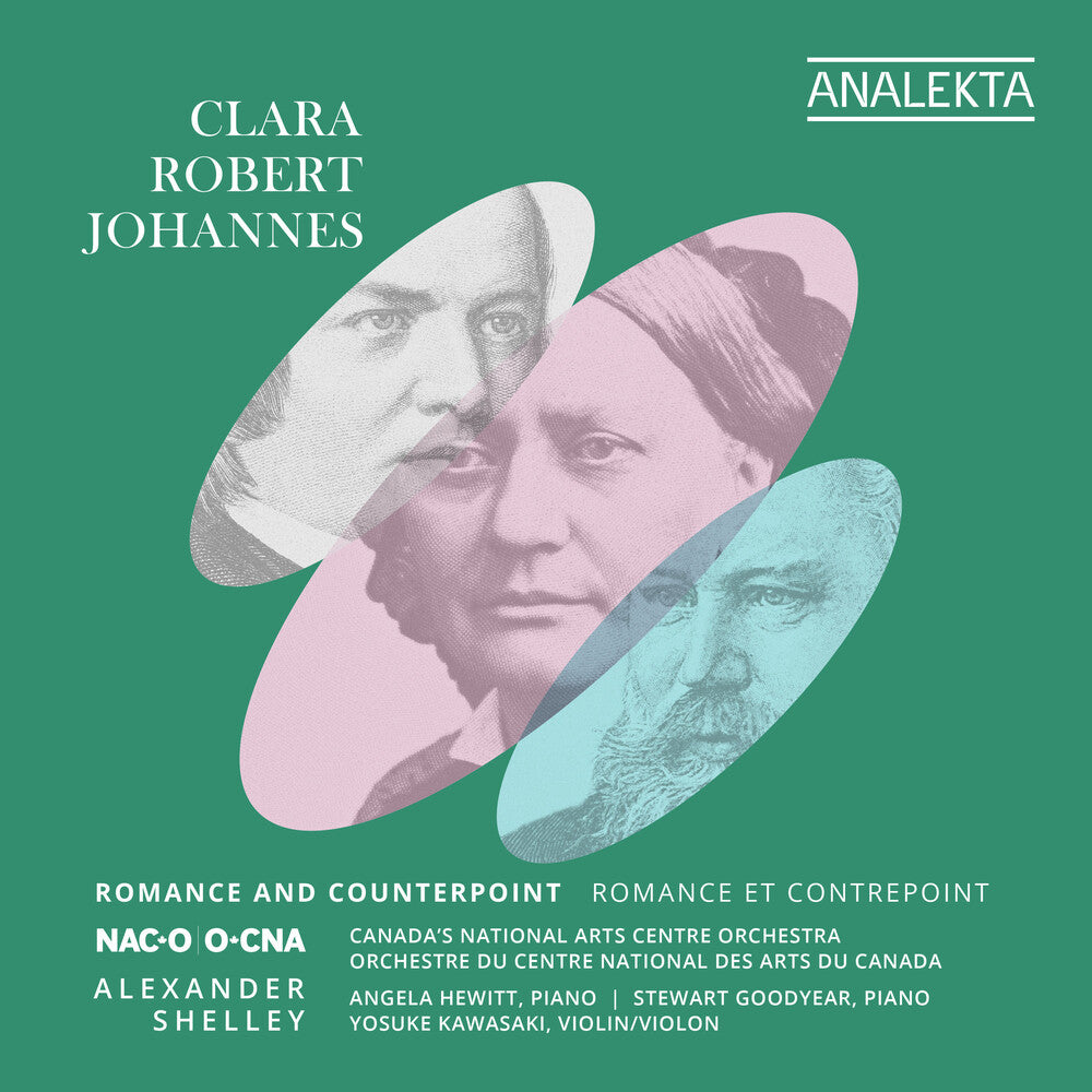 the album cover for Brahms / Schumann / Shelley - Romance & Counterpoint