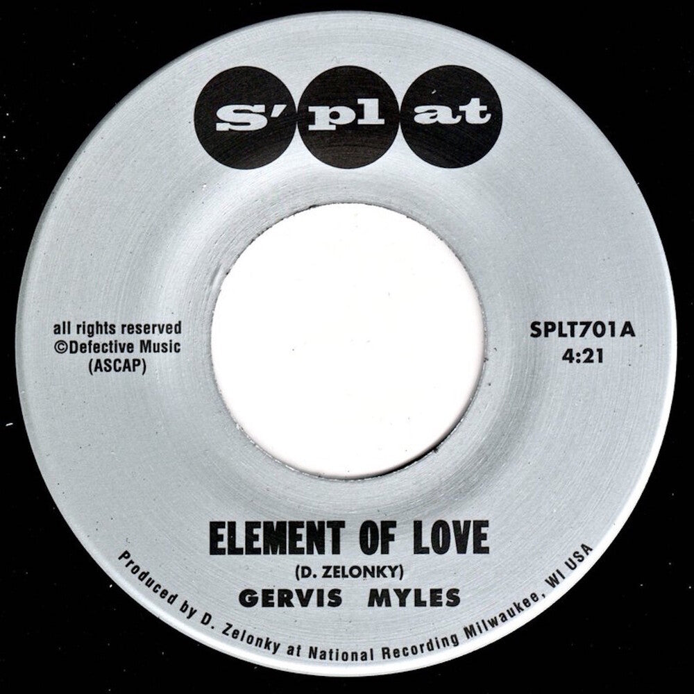 the album cover for Gervis Myles / Suite Crude Revue - Element Of Love B/W I'm Thirsty
