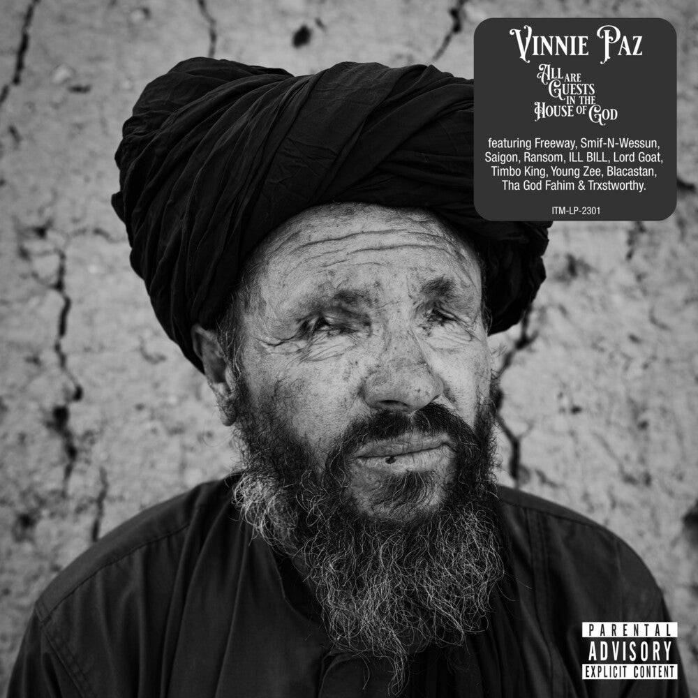 the album cover for Vinnie Paz - All Are Guests In The House Of God
