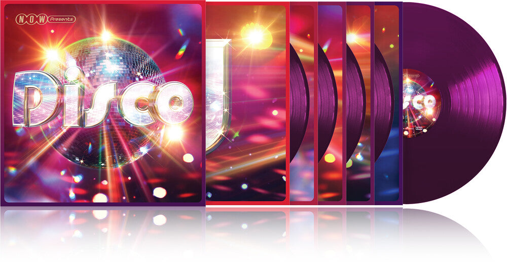 the album cover for Now Presents Disco / Various - Now Presents Disco / Various (Box) (Uk)