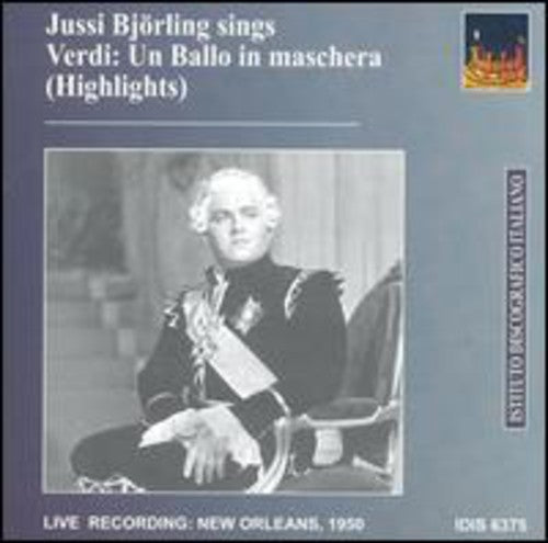 the album cover for Jussi Björling - Un Ballo in Mascher