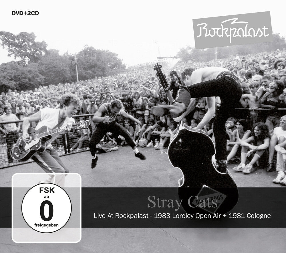 the album cover for Stray Cats - Live At Rockpalast: 1983 Loreley Open Air & 1981