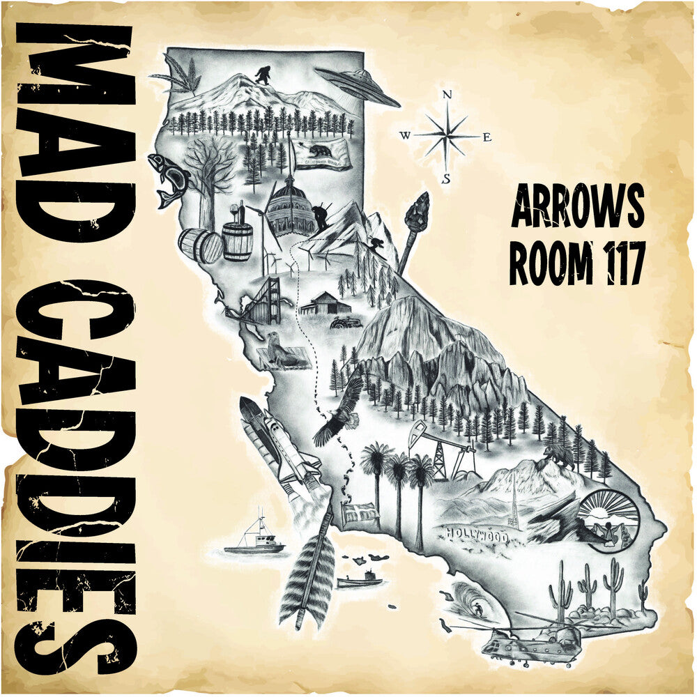 the album cover for Mad Caddies - Arrows Room 117
