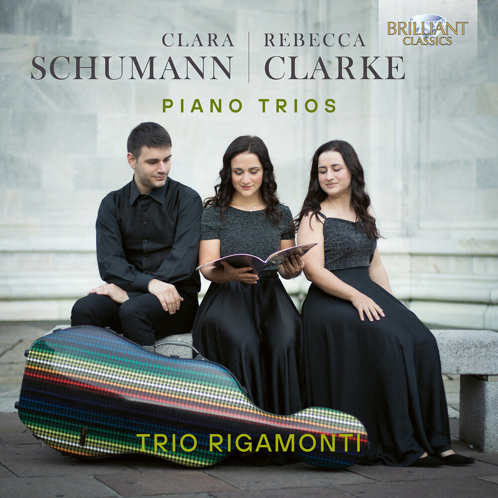the album cover for Clarke / Schumann / Rigamonti - Piano Trios