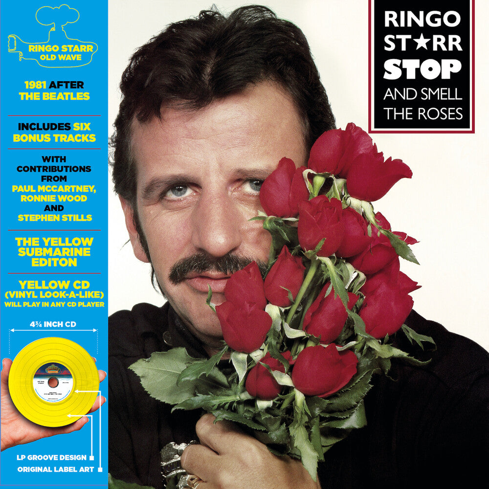 the album cover for Ringo Starr of the Beatles - Stop & Smell the Roses: Yellow Submarine Edition
