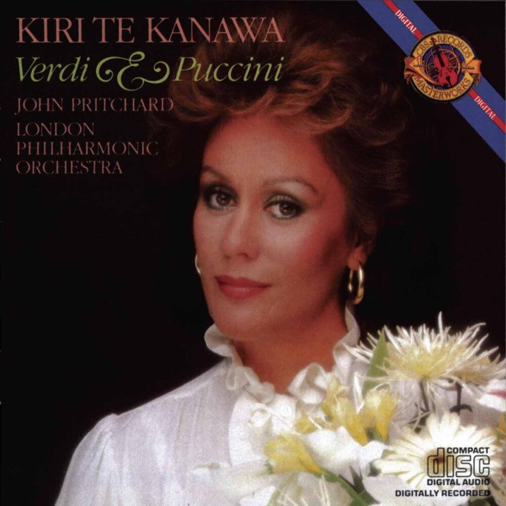 the album cover for Kiri Te Kanawa - Kiri Te Kanawa Sings Verdi & Puccini