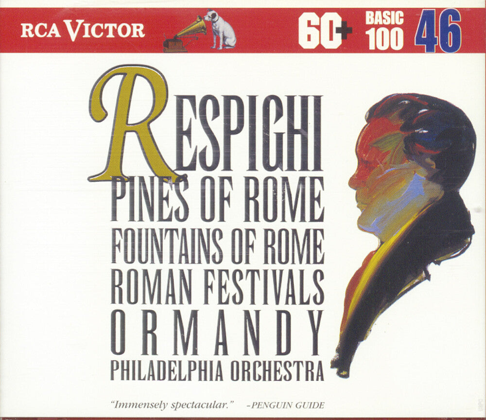 the album cover for Eugene Ormandy - Pines Of Rome / Fountains Of Rome