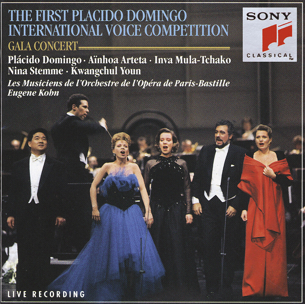the album cover for Plácido Domingo - First International Voice Competition