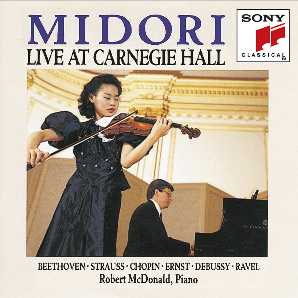the album cover for Midori - Midori Live At Carnegie Hall