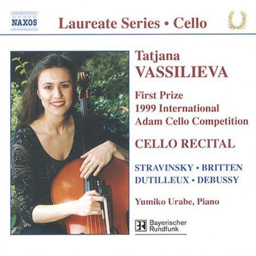 the album cover for Stravinsky/Britten/Dutilleux/D - Laureate Series: Tatjana Vassilieva Cello Recital