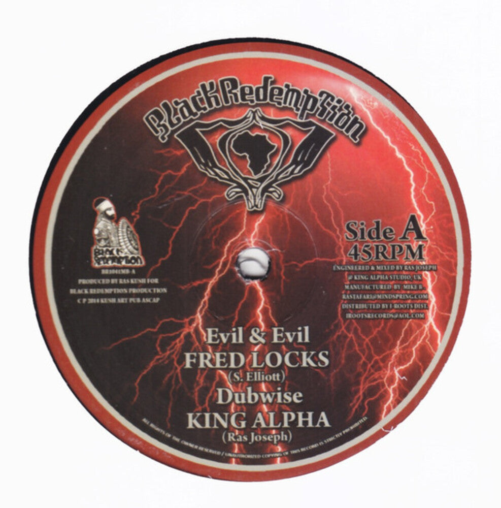 the album cover for Fred Locks / Mcbean,Ras - Evil & Evil / Stay Away (10in)