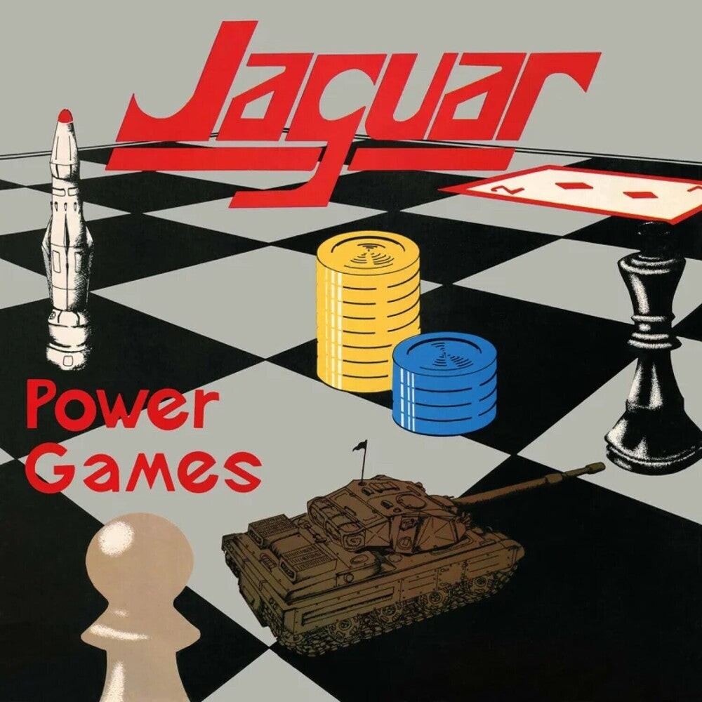 the album cover for Jaguar - Power Games (Slip)