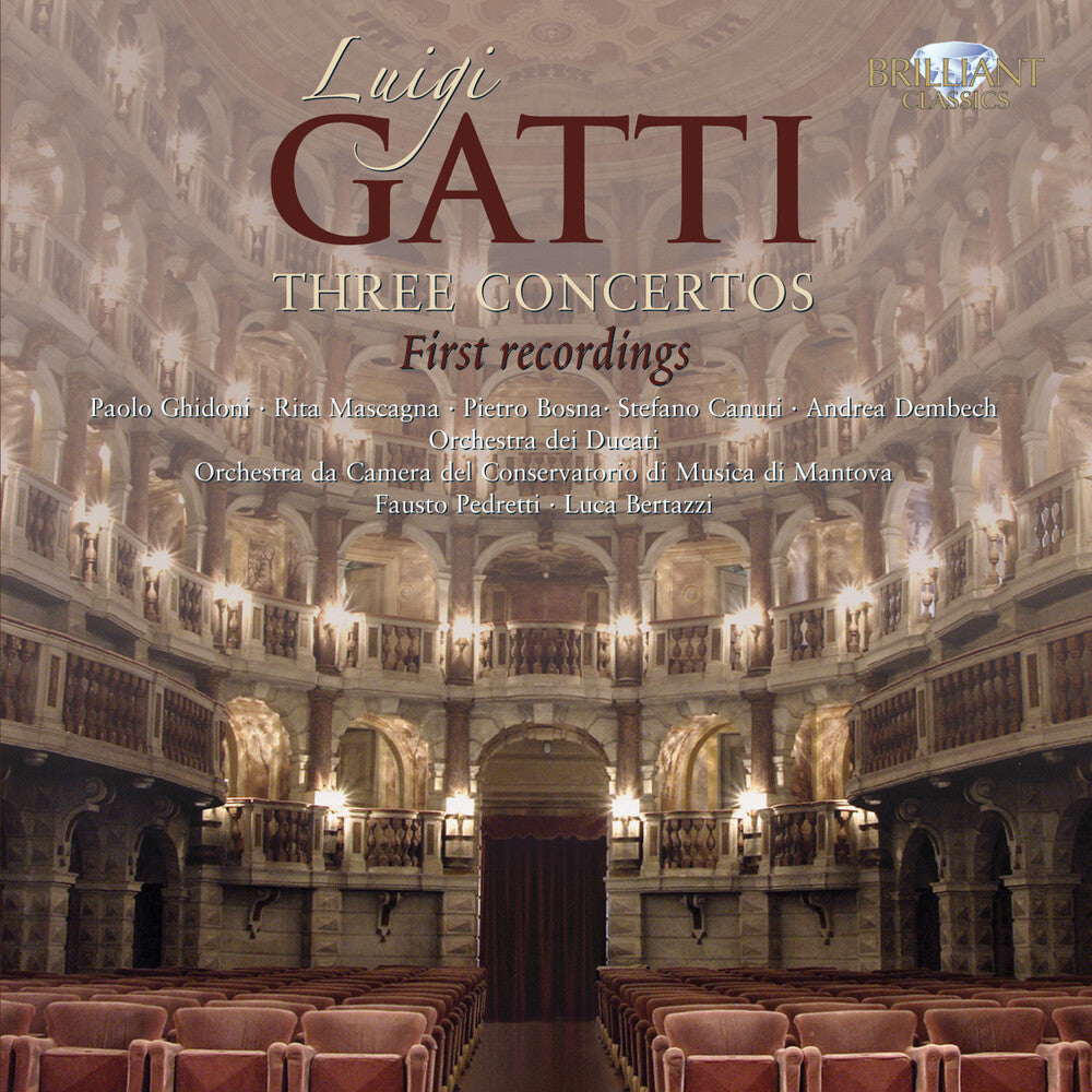 the album cover for Fausto Pedretti - Gatti: Three Concertos