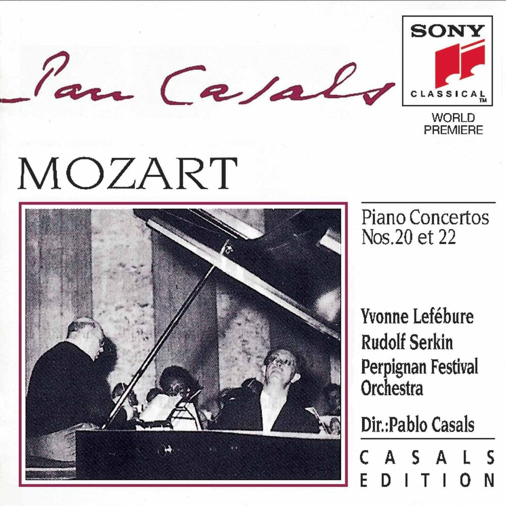 the album cover for Pablo Casals - Piano Concerto Nos 20 & 22