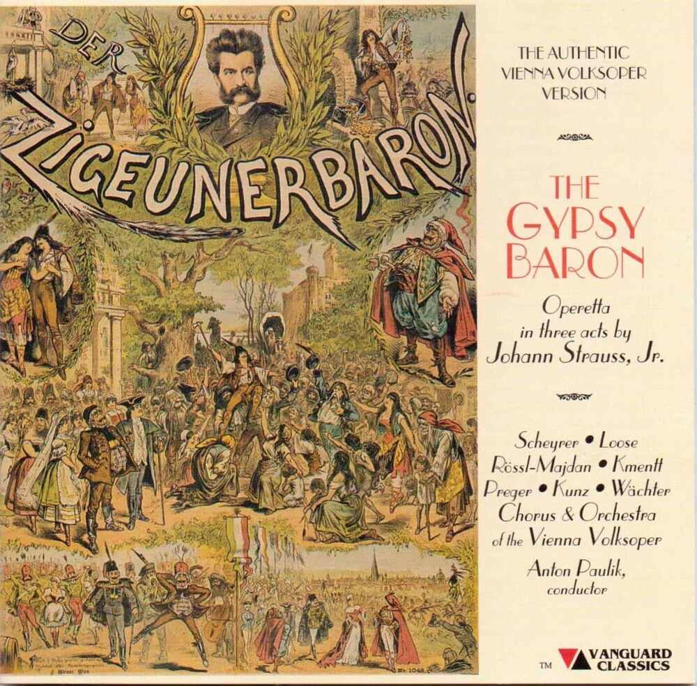 the album cover for J Strauss . / Paulik / Vienna Volksoper - Gypsy Baron