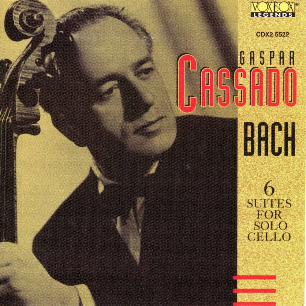 the album cover for Gaspar Cassadó - Gaspar Cassado Plays Bach Cello Suites