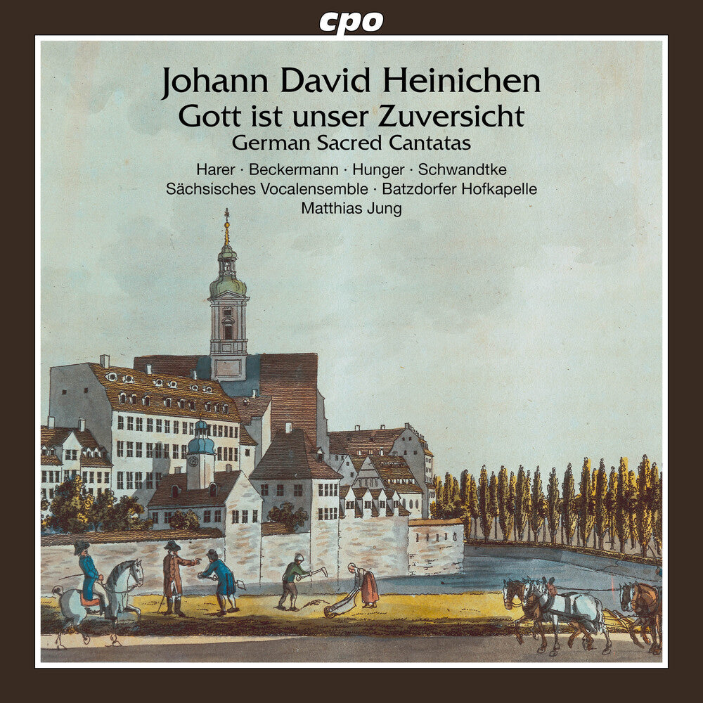 the album cover for Heinichen / Sachsisches Vocalensemble - German Sacred Cantatas