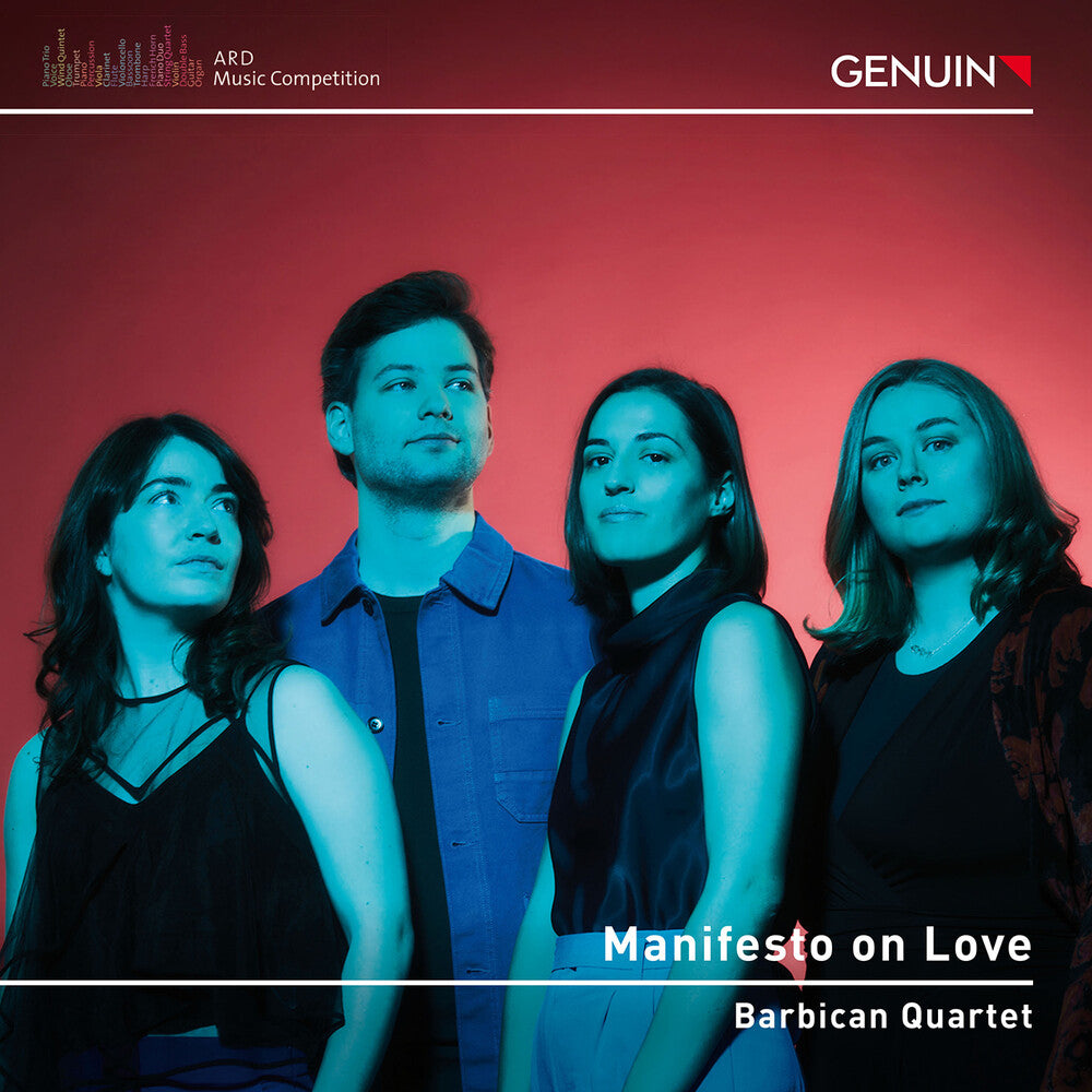 the album cover for Janacek / Schumann / Barbican Quartet - Manifesto On Love