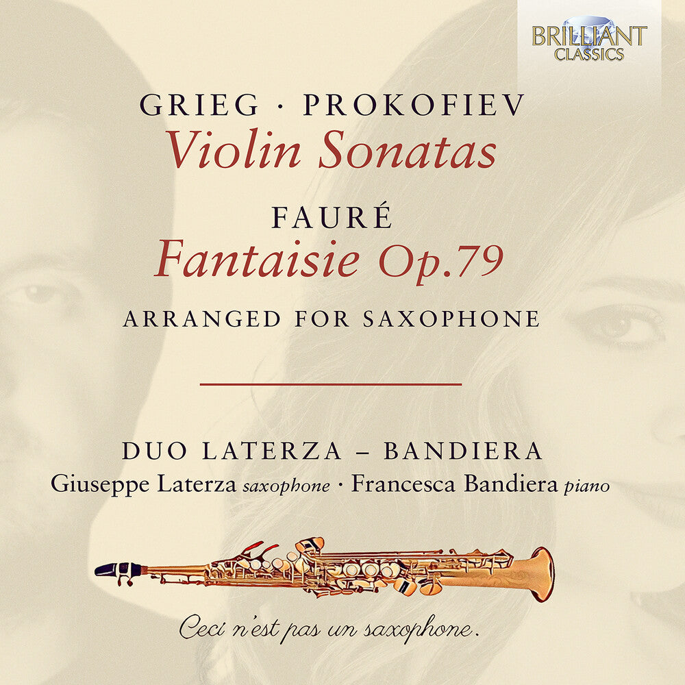 the album cover for Faure / Grieg / Prokofiev / Bandieri - Fantaisie Op.79, Arranged For Saxophone