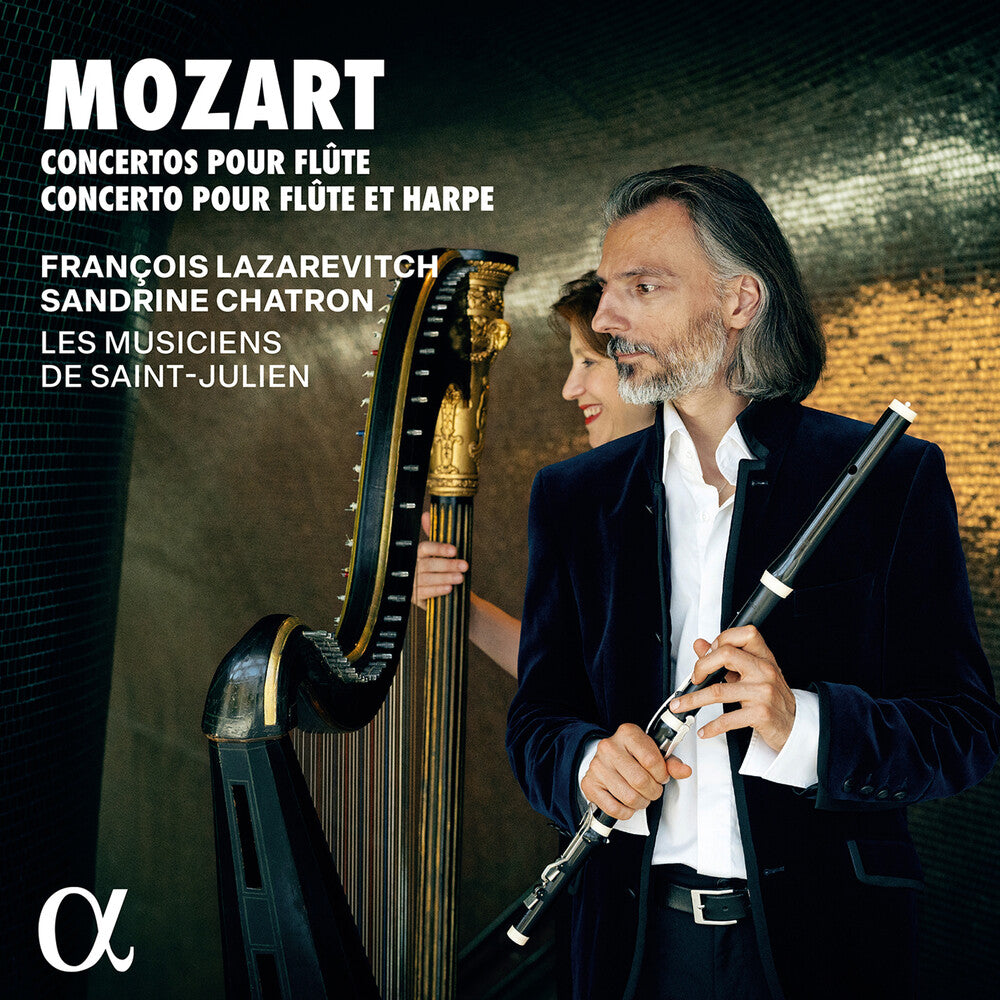 the album cover for Mozart / Lazarevitch / Chatron - Concertos Pour Flute & Concerto Pour Flute Et