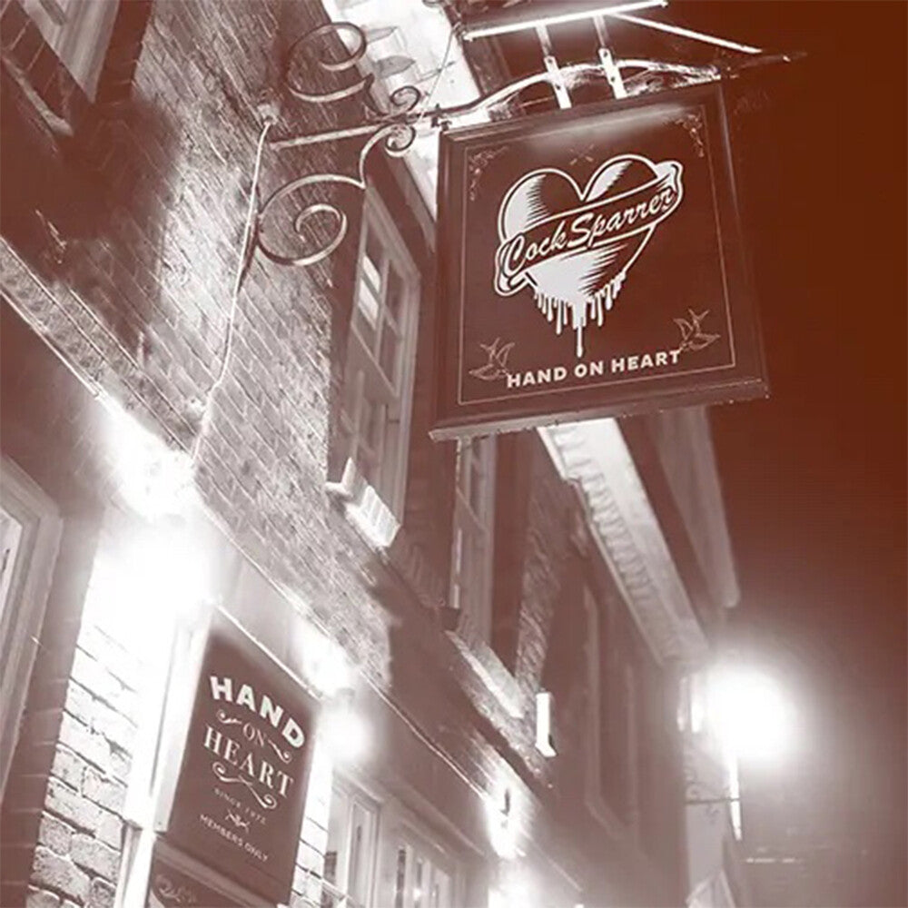 the album cover for Cock Sparrer - Hand On Heart (Uk)