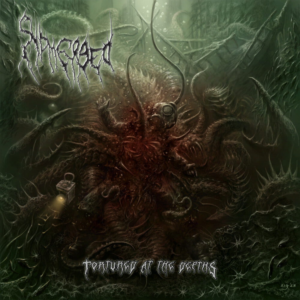 the album cover for Submerged - Tortured At The Depths