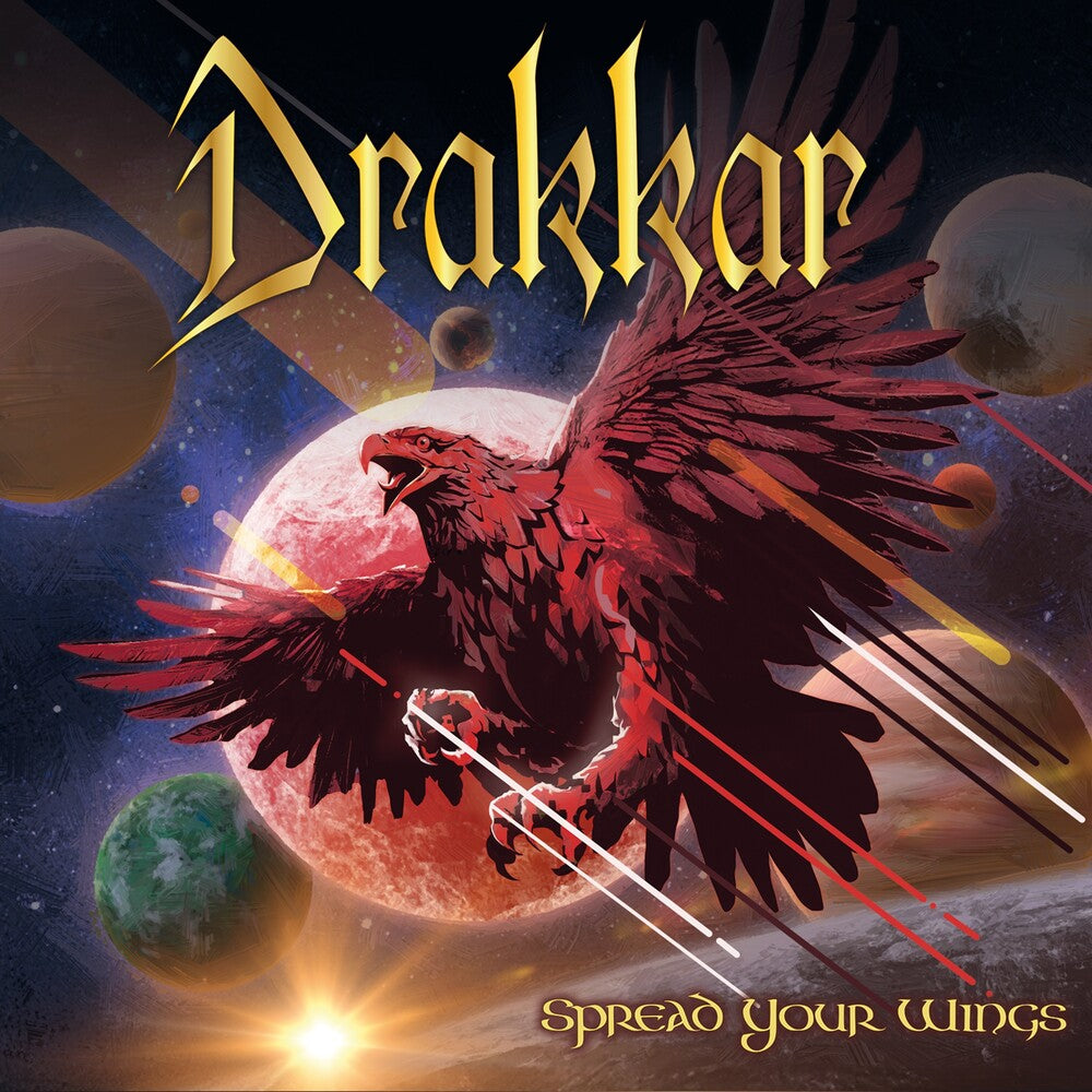 the album cover for Drakkar - Spread Your Wings