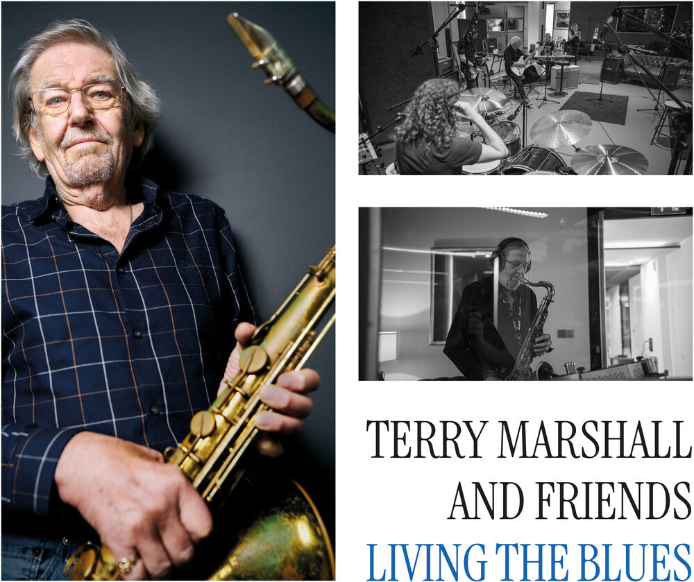 the album cover for Terry Marshall & Friends - Living The Blues