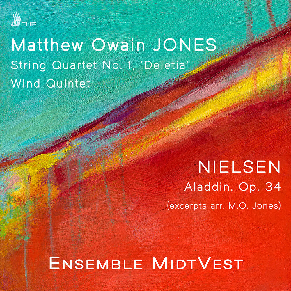 the album cover for Jones / Nielsen / Ensemble Midtvest - String Quartet No. 1 Wind Quintet Nielsen: Aladdin