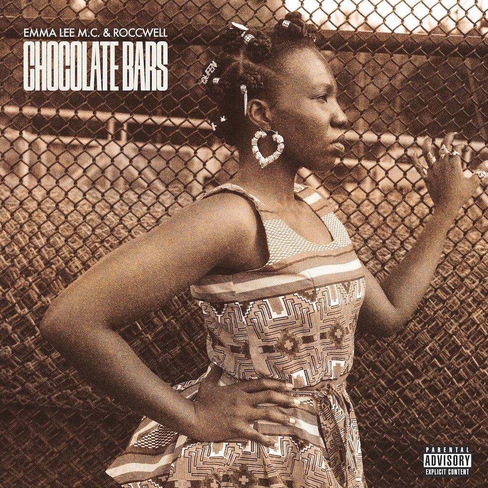the album cover for Emma Lee M.C. / Roccwell - Chocolate Bars