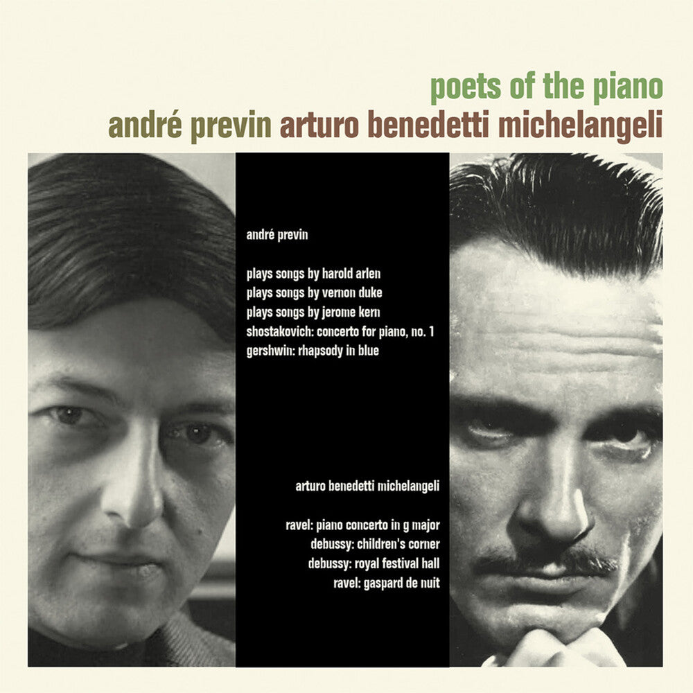 the album cover for Andre Previn / Bendetti Michelangeli,Arturo - Poets Of The Piano (Uk)