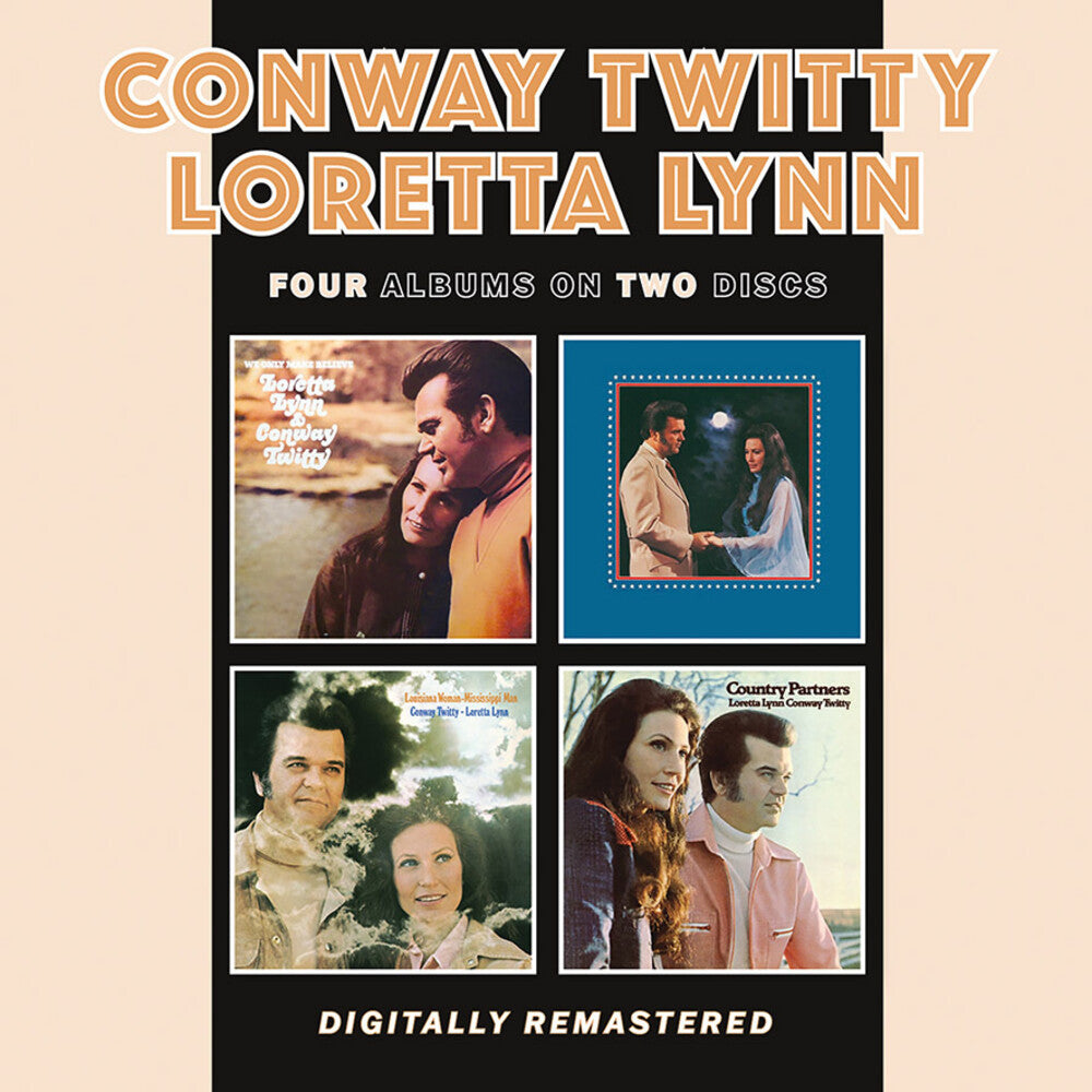 the album cover for Conway Twitty / Lynn,Loretta - We Only Make Believe / Lead Me On / Louisiana (Uk)