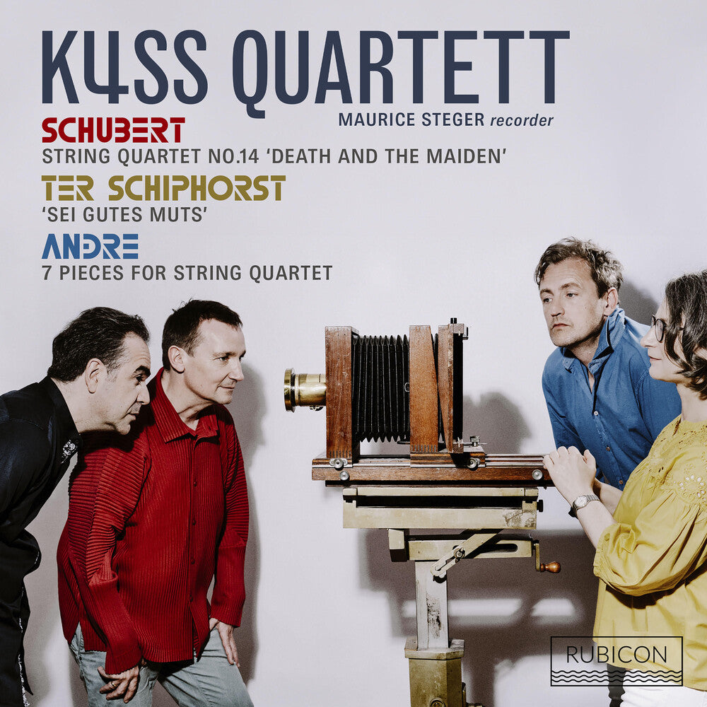 the album cover for Kuss Quartet - Schubert: String Quartet No.14 Death & The Maiden