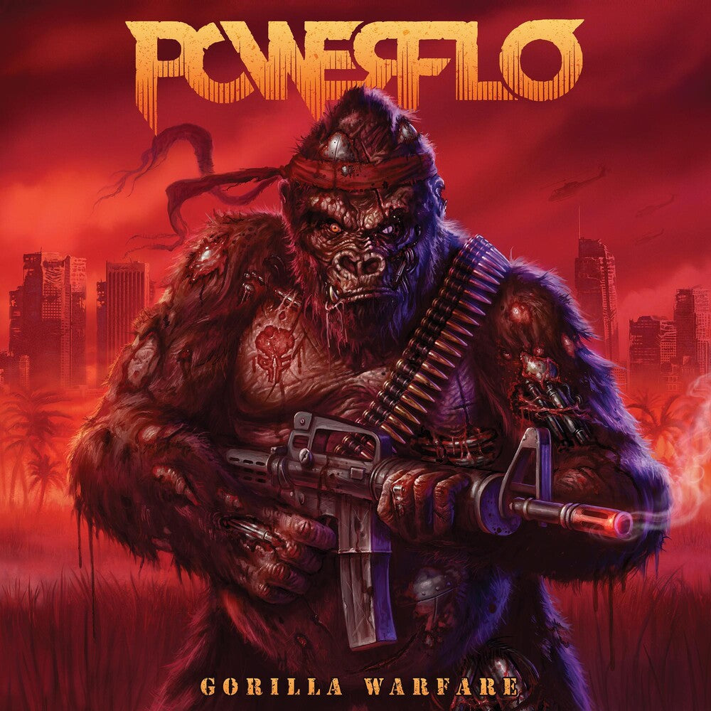 the album cover for Powerflo - Gorilla Warfare