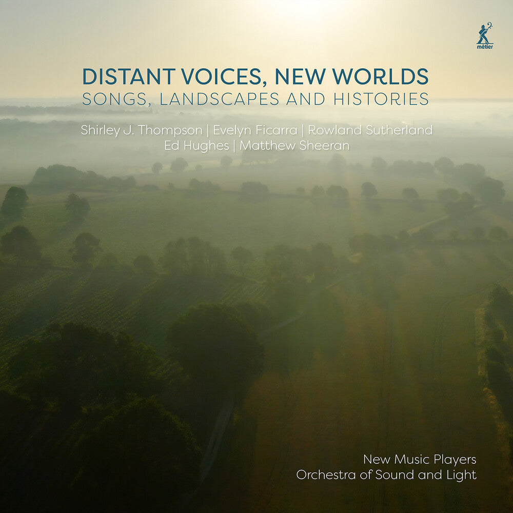 the album cover for Ficarra / Hughes / Orchestra Of Sound & Light - Distant Voices New Worlds - Songs Landscapes