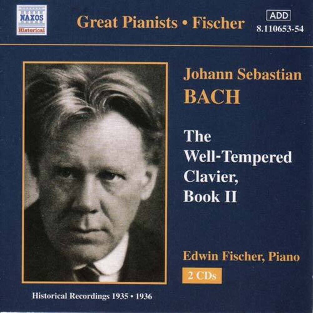 the album cover for EDWIN FISCHER - Great Pianists: The Well-Tempered Clavier, Book II