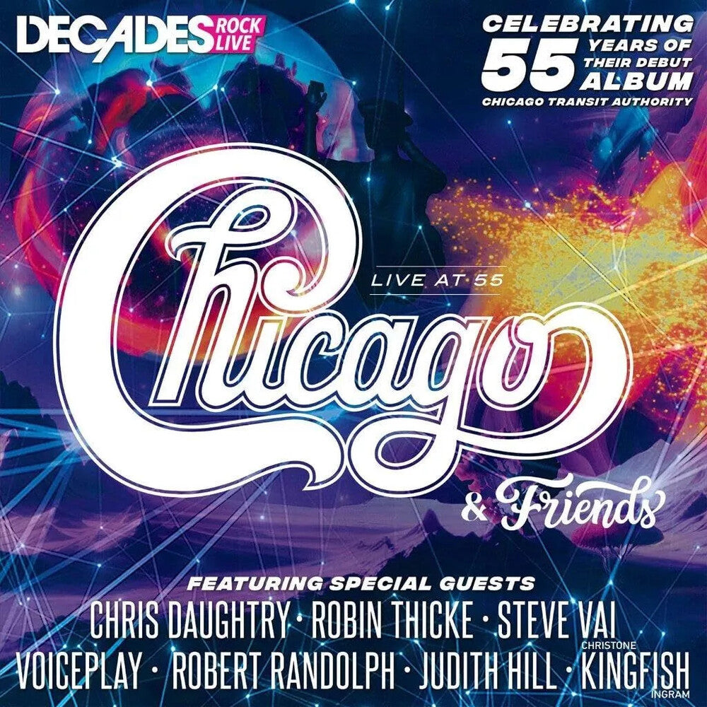the album cover for Chicago & Friends - Live At 55: Live At Atlantic City Nj 2023 (Shm)