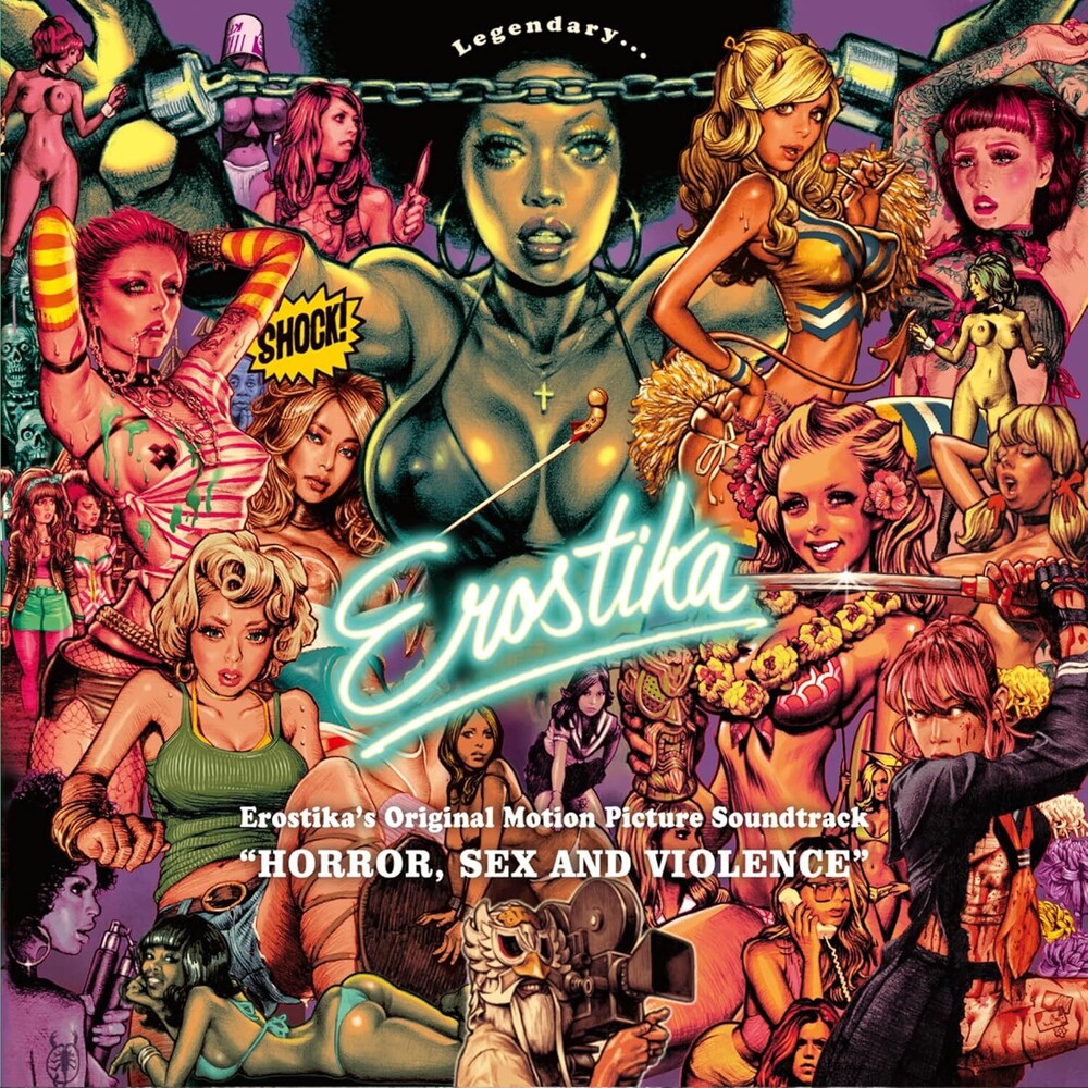 the album cover for Horror Sex & Violence - O.S.T. - Horror, Sex & Violence (Original Soundtrack) - Pink Splatter Vinyl
