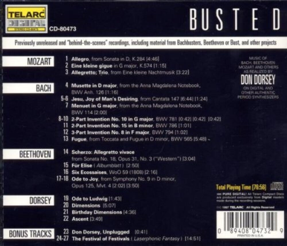the album cover for DON DORSEY - Busted