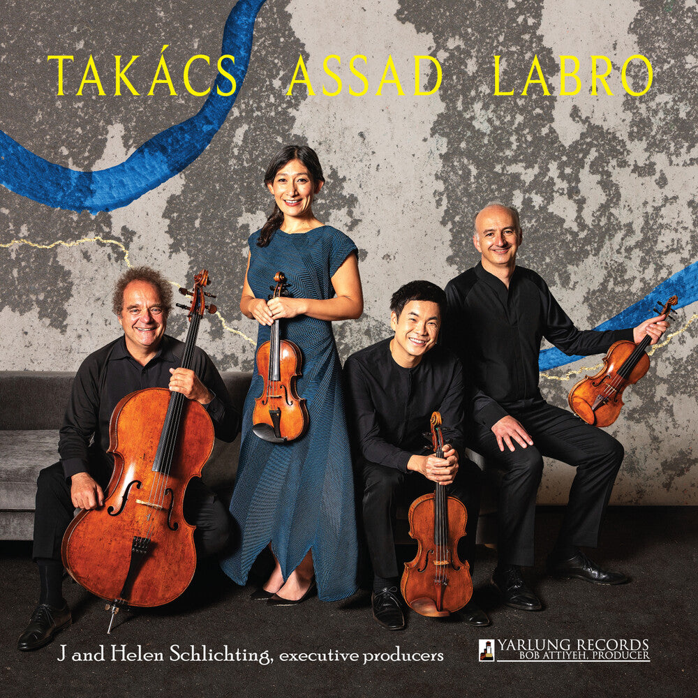 the album cover for Dessner / Nascimento / Assad - Takacs Assad Labro