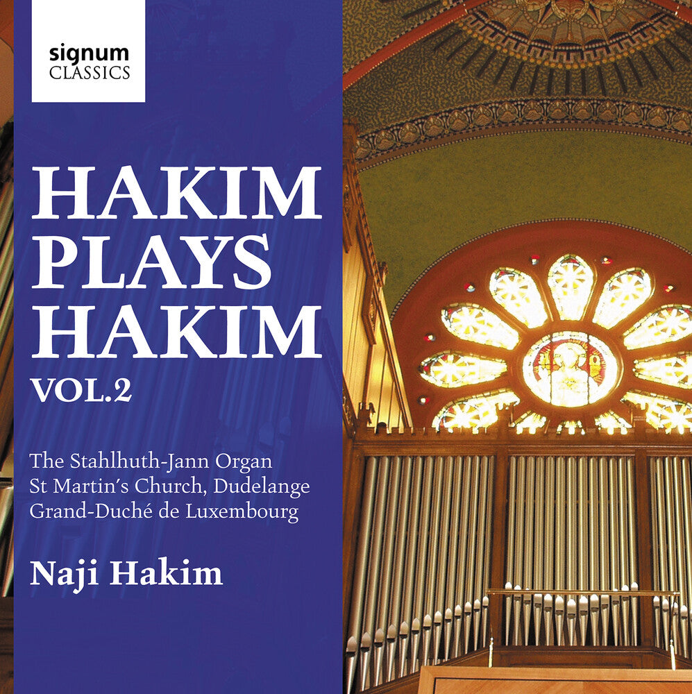 the album cover for Naji Hakim - Hakim Plays Hakim - The Stahlhuth-Jann Organ