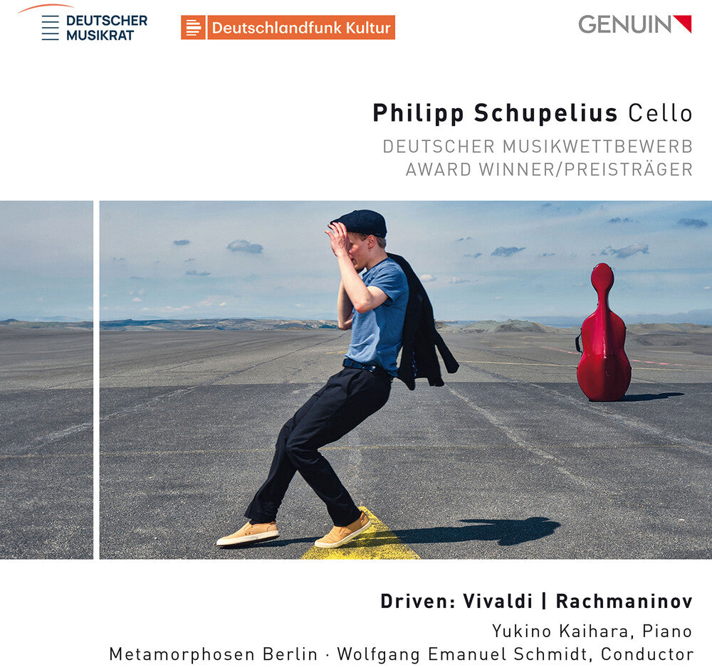 the album cover for Rachmaninoff / Vivaldi / Schmidt - Driven