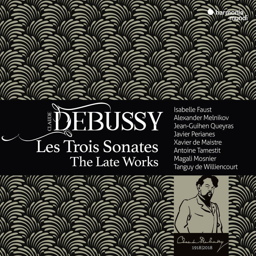the album cover for Isabelle Faust / Melnikov,Alexandrer - Debussy: Les Trois Sonates - The Late Works