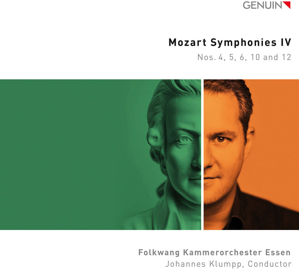 the album cover for Mozart / Folkwang Kammerorchester Essen - Symphonies Iv Nos. 4, 5, 6, 10, & 12