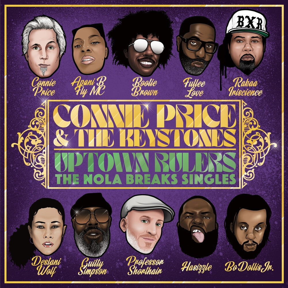 the album cover for Connie Price & The Keystones - Uptown Rulers: The NOLA Breaks Singles