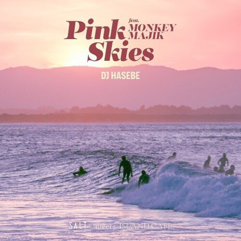 the album cover for Dj Hasebe - Pink Skies Feat. Monkey Majik