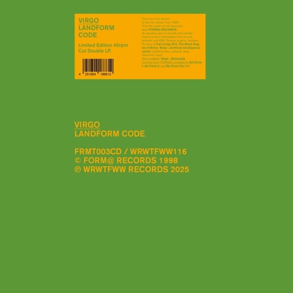 the album cover for Virgo - Landform Code